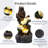 28.3" Tall Outdoor Water Fountain, Water Fountain With Led Lights, For Garden, Patio, Deck, Porch, Backyard, Lawns