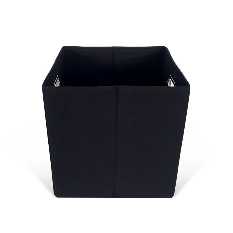 John Louis Home Canvas Cube Storage Bin, Black
