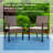 8 Pcs Patio Dining Set 6 Armchairs And Rectangular Table , Umbrella Included-116067095