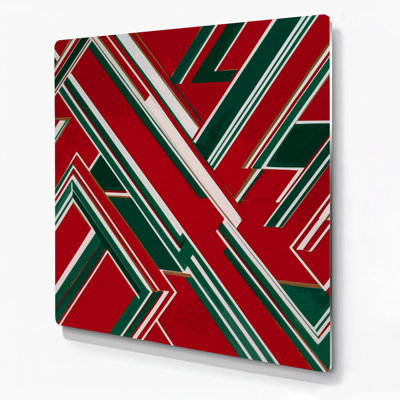 Hard Edge 6 Red Metal Wall Art