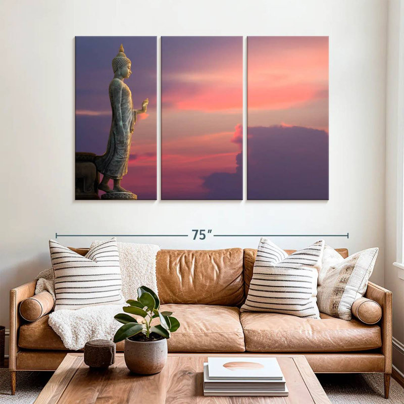 Adella Sunset Sky Buddha, 42" H x 65" W
