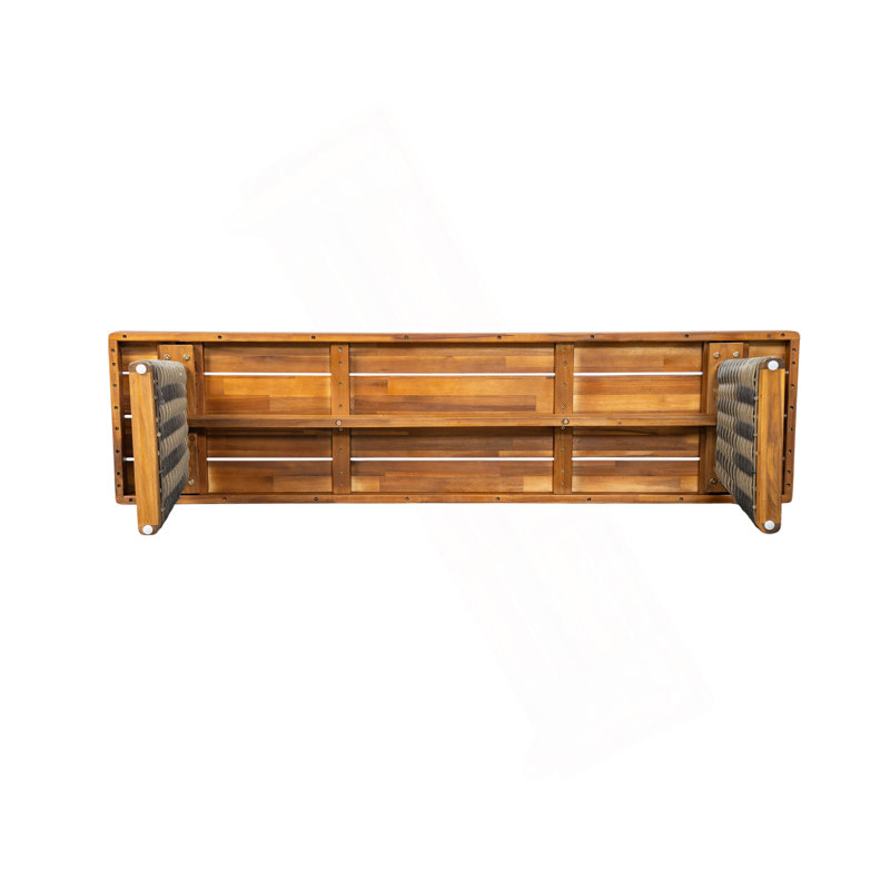 Banc d'extérieur en bois d'acacia 1Pcs, 1, Gris