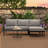 Outdoor L-Shaped Sofa With Iron Frame,Weather-Resistant Patio Sofa Set With Thick Cushions,Comfortable Seating For 3,Ideal For Patio, Balcony,And Garden-1749184590