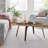 Circular Lightly Beveled Mid-century Style Coffee Table-1418410898