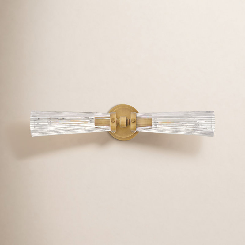 2 - Light Vanity Light, Heritage Brass