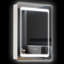 Armoire de salle de bain à DEL avec miroir, organisateur de salle de bain mural à brancher avec 3 tablettes de rangement