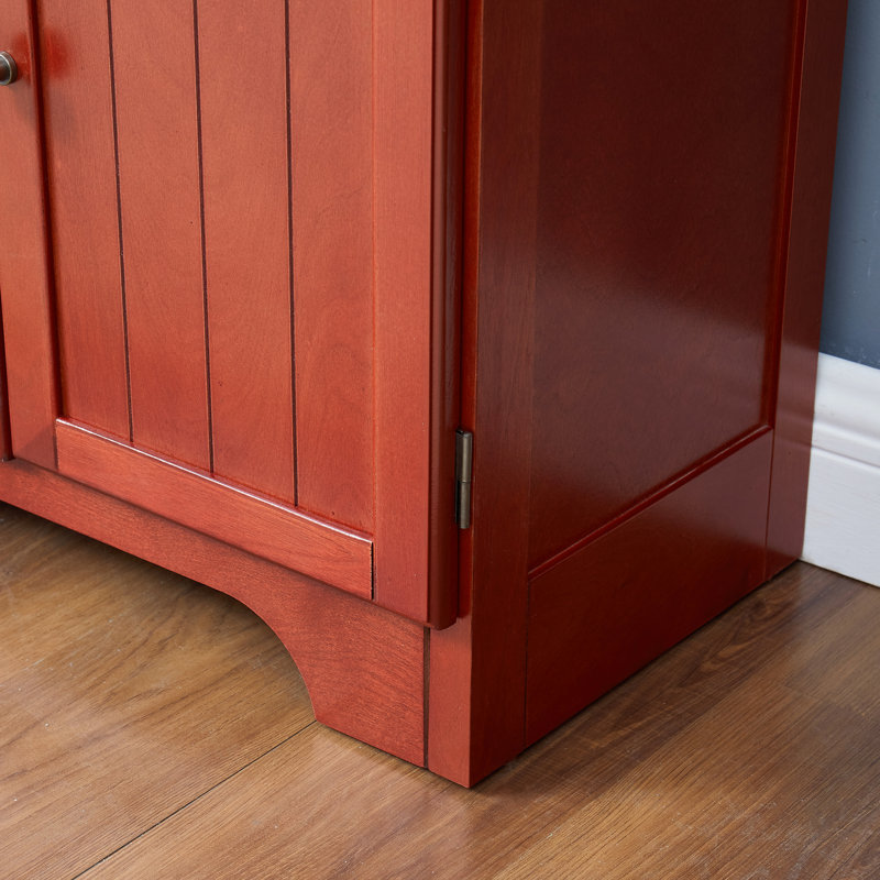 Armoire de rangement à 8 portes avec 4 tablettes en cerisier pour une efficacité énergétique