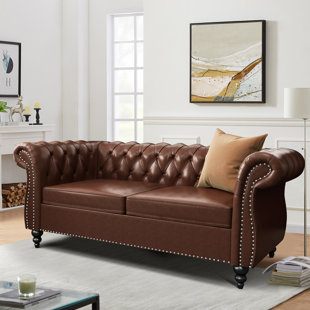 62'' Faux Leather Loveseat