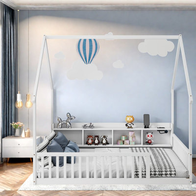 Lits avec rangement, lit double en bois pour une chambre d'enfant moderne