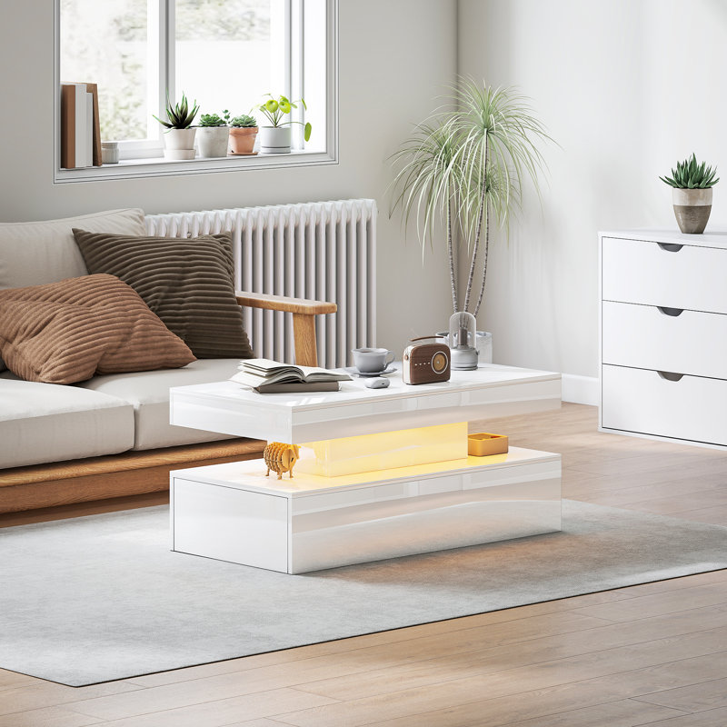 Pedestal Coffee Table with Storage