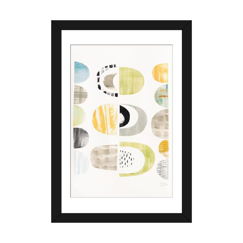« mod neutrals ii », impression sur toile, Blanc, Papier d'art encadré noir, H 32 po x l 24 po x P 1 po