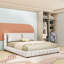Lit plateforme tapissier avec 2 coussins-393165508-393165506
