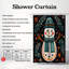 Rideau de douche standard 1 pièce Scandi Snowman Designs-1193976489