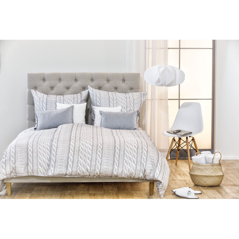 Striped Duvet Cover Set with Pillowcases, Single - 1 Pillowcase (80 x 80 cm)