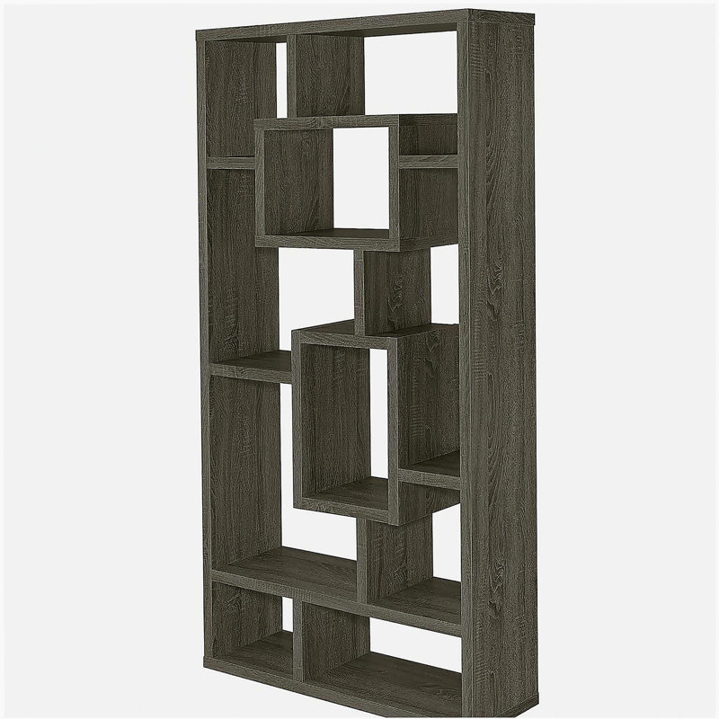 Weathered Grey 10-layer Open Shelving, Grey