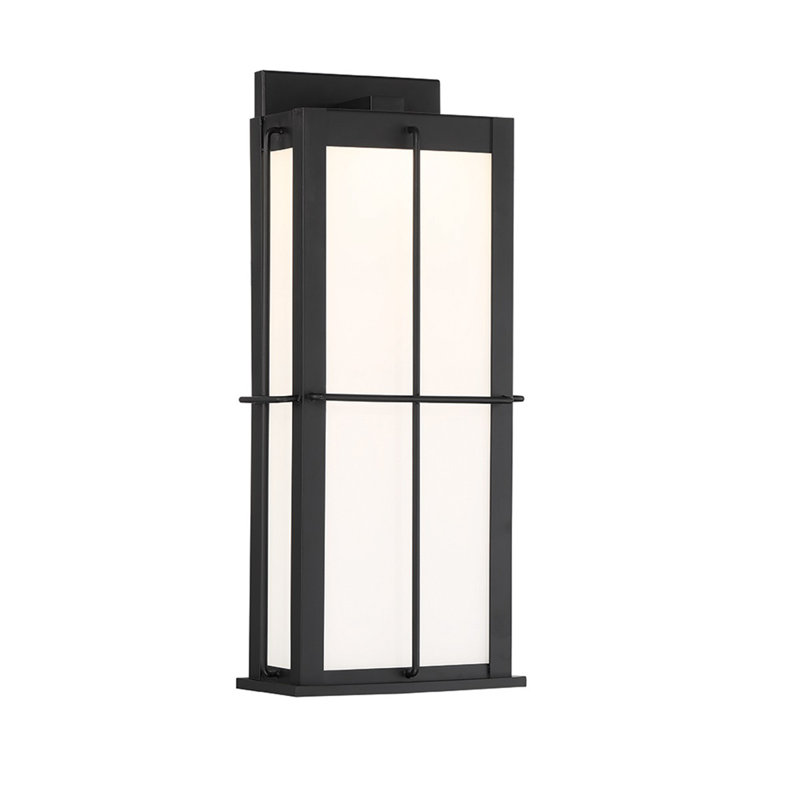  1 light Sconce in Black, 19.75" H x 8.75" W x 5.25" D