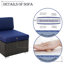 Chaise de patio avec coussins
