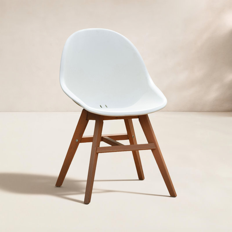 Ensemble de 4 chaises de patio Rafael, Teck clair