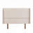 Solid Wood Bed with Upholstered Headboard