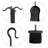 Abdalhai Iron Fireplace Tool Set