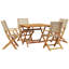 Solid Wood Patio Dining Set Table,