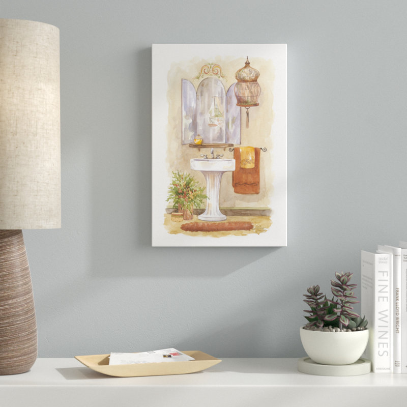 Bath In Spice I by Jerianne Van Dijk - Painting, 46cm H x 30cm W, Wrapped Canvas