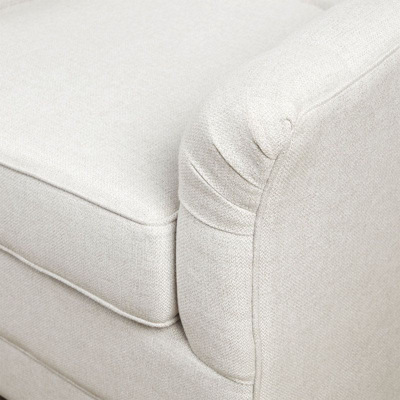 Fauteuil demi-tonneau pivotant de 30,25 po Erden, Polyester beige