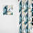 Zen Blue And White Marble - Glam Velvet Curtain - Room Darkening - 1 Panel-107611752
