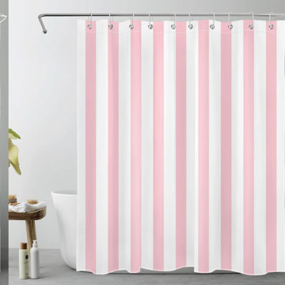 Rustic Boho Chic Shower Curtain - Ultra Thick Cotton Linen, Wrinkle-Free, Cottagecore French Country Farmhouse Bathroom Decor, 