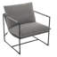 Oversized Mid-Century Modern Accent Chair, Comfy Upholstered Lounge Armchair with Metal Frame and Washable Cover for Living Room, Bedroom, Office-322315317-322315315