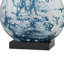 Lampe de table 23,5 "en verre bleu côtier moderne avec éclairage à intensité variable à 3 voies