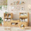 Bibliothèque pour enfants 4 en 1 de 72 po x H 37 po avec 3 tiroirs, coussin moelleux, bibliothèque à 3 couches, coin lecture-637344160