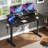 Height Adjustable Standing Desk With Monitor Stand and 2 Adjustable Monitor Shelves-240007710-239104378