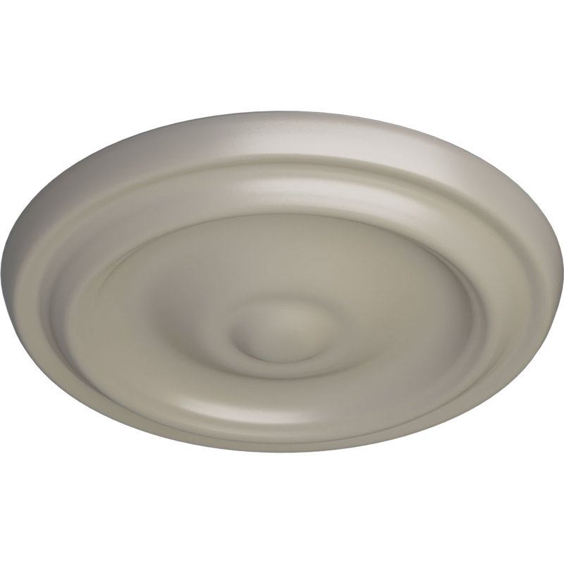 Médaillon de plafond H 9,625 po x l 9,625 po x P 1,125 po Maria, Blanc perle