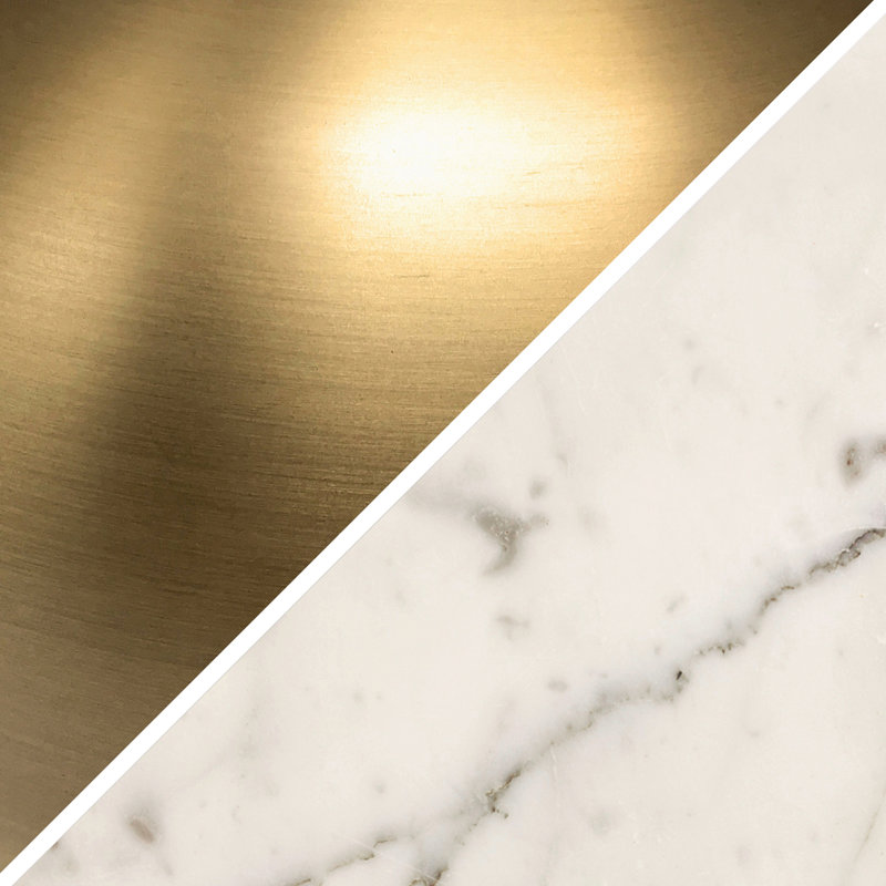 Lampe de table 18 po Tariq, Laiton blanc