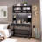 Berwaldt 40" W Rectangle Computer Desk with Hutch and Cabinet-1129916952