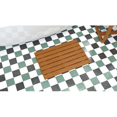 Jashley Solid Wood Non-Slip Bath Mat