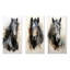 «Minimalist Black Horse Beauty I», ensemble de salon en métal 3 pièces-2094411158