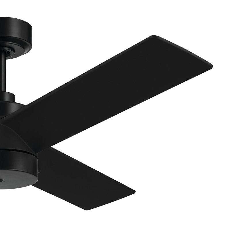 52 Inch Spyn Lite Fan in Black with Black Blades, Black, Black