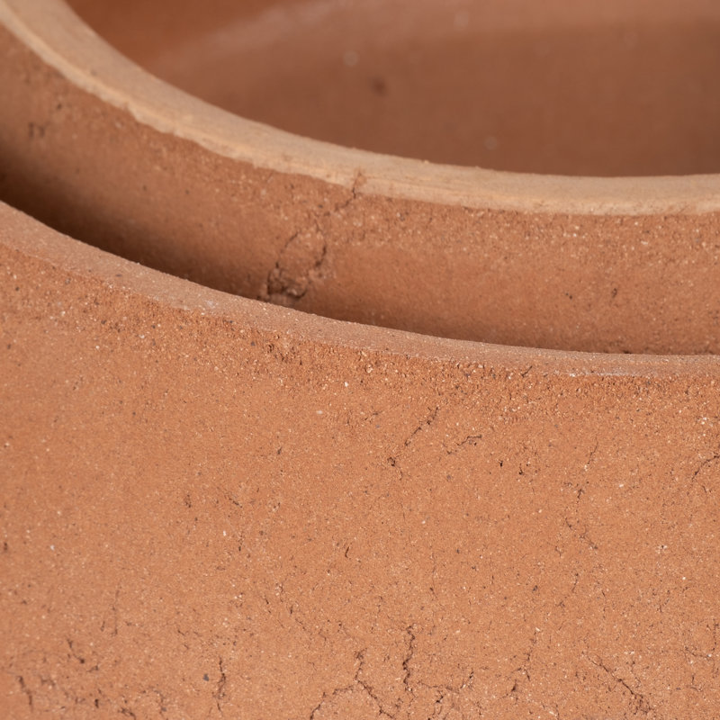 Bol décoratif en terre cuite Weeda, Rouge