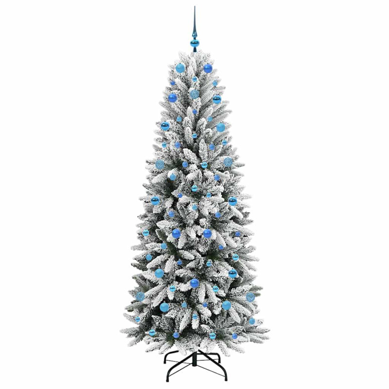 Artificial Christmas Tree with 300 LEDs White, Blue, 6.89' H
