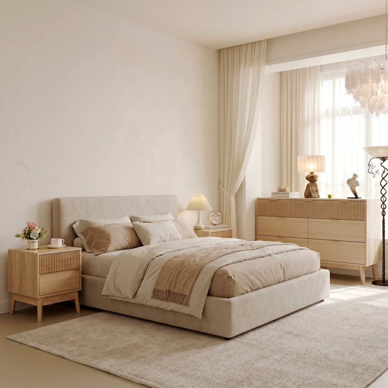 Bedroom Set, 2 Nightstands And Dresser