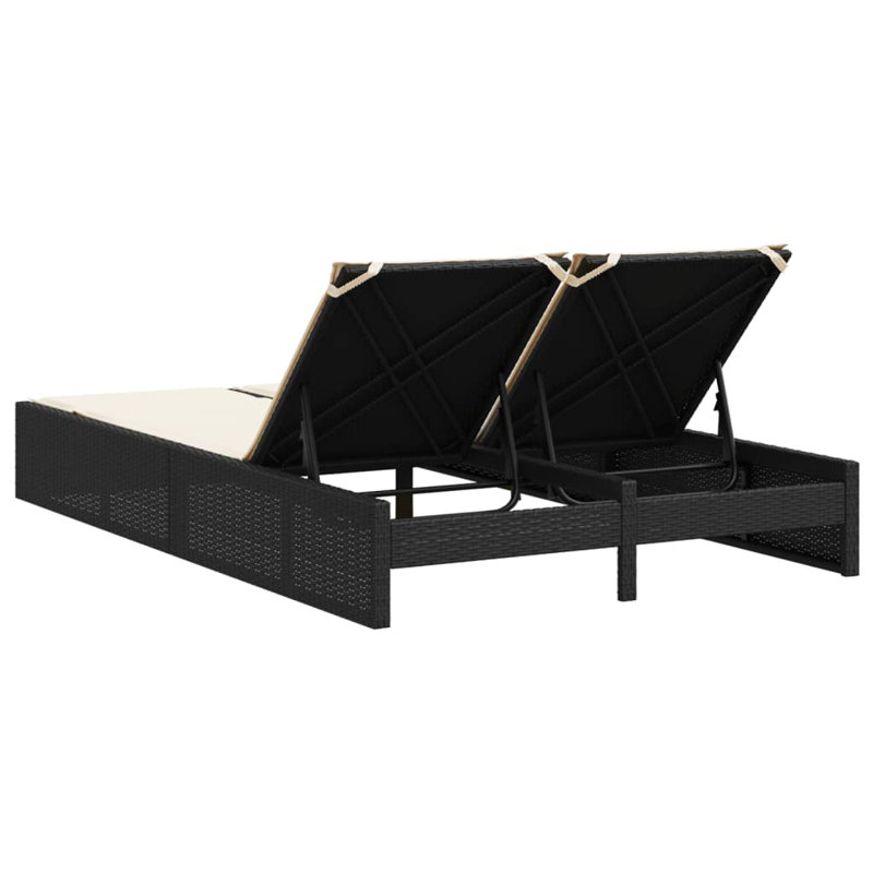 Double Sun Lounger Black