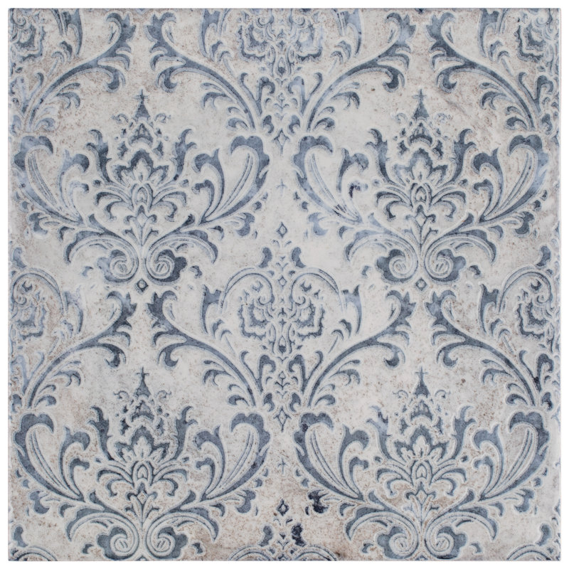 Milano Decor 8" x 8" Ceramic Patterned Wall Tile
