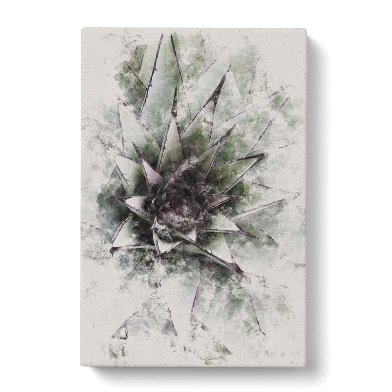 The Succulent Plant Watercolour - Wrapped Canvas Print, 76cm H x 50cm W x 3cm D