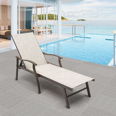 Chaise longue inclinable 59,84 po Erelah