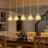 45.8" W 5-Light Dimmable Linear Kitchen Island Light with Crackle Glass Shade