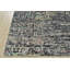Tapis décoratif en soie noir unique 5 pi 4 po x 7 pi 7 po noué à la main