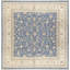 Wool Floral Area Rug in Blue/Beige