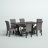 Julian 6-Person Trestle Dining Set with Upholstered Chairs-1429090216